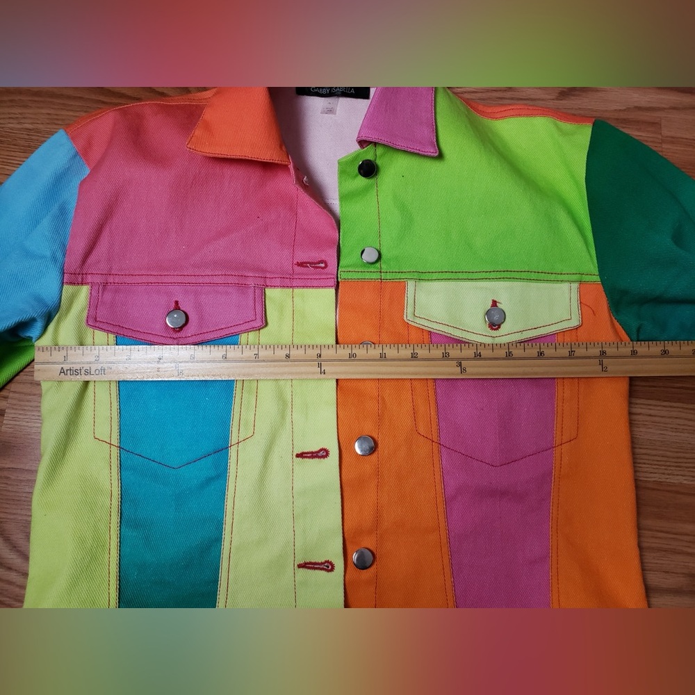 Neon colour block Jacket - Picture 3 of 5